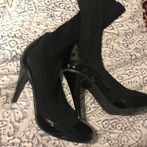 CHANEL runway sock boots